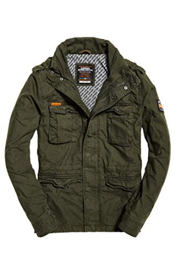 Producto Superdry Classic Rookie Military Jacket, Abrigo para Hombre, Verde