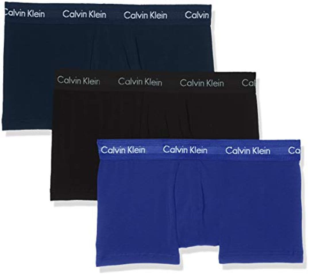 Moda Calvin Klein Low Rise Trunk 3pk, Bóxer Hombre, Azul