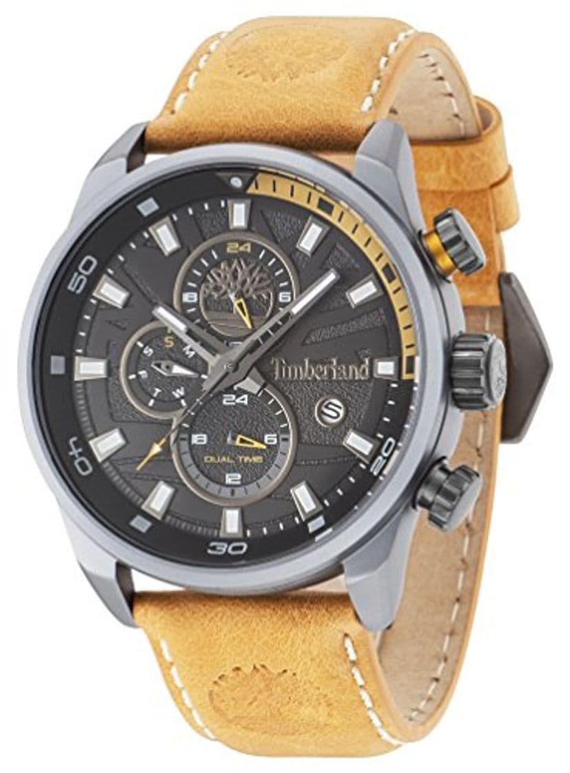 Moda Timberland  14816JLU/02 - Reloj de Cuarzo para Hombre con Esfera analógica Negra y