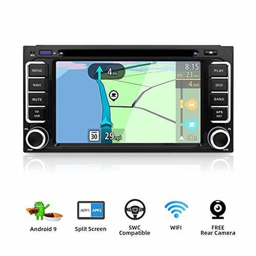 Product Cámara!! Android 9.0-2 Din 6.95" Quad-Core Coche Navegación GPS Estéreo Soporte WIFI/Bluetooth/Subwoofer/Mirror