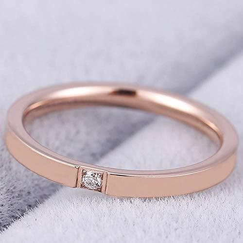 Producto WGY Casamento Zircão Material De Aço Anel De Ouro Rosa Cor De