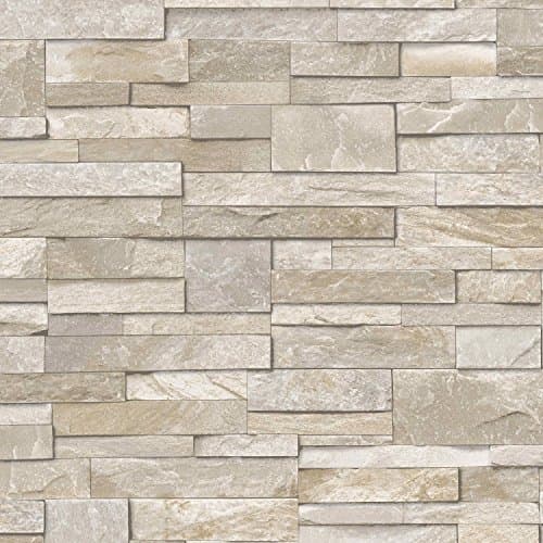 Place 3D Slate Stone Brick Effect Wallpaper Washable Vinyl Sand & Stone by