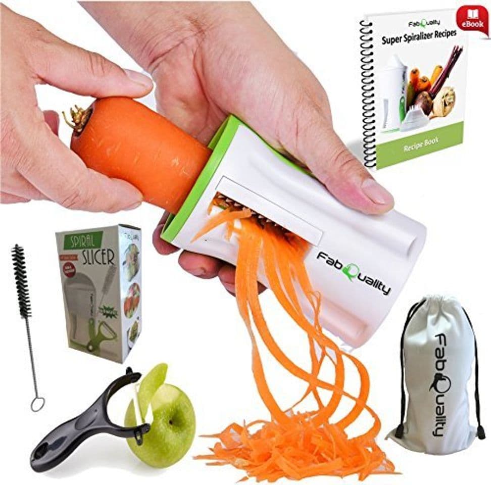 Elemento de la categoría hogar FabQuality Vendedor Premium Spiralizer Vegetal Veggetti Espiral Slicer COMPLETO BUNDLE x4 -