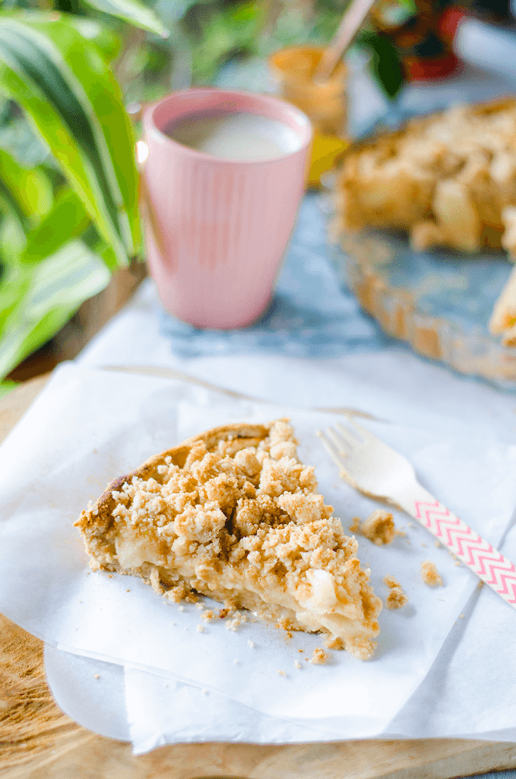 Moda Tarta de CRUMBLE DE MANZANA vegano 