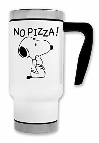 Home Snoopy No Pizza Funny Taza de té y café de Viaje Termal