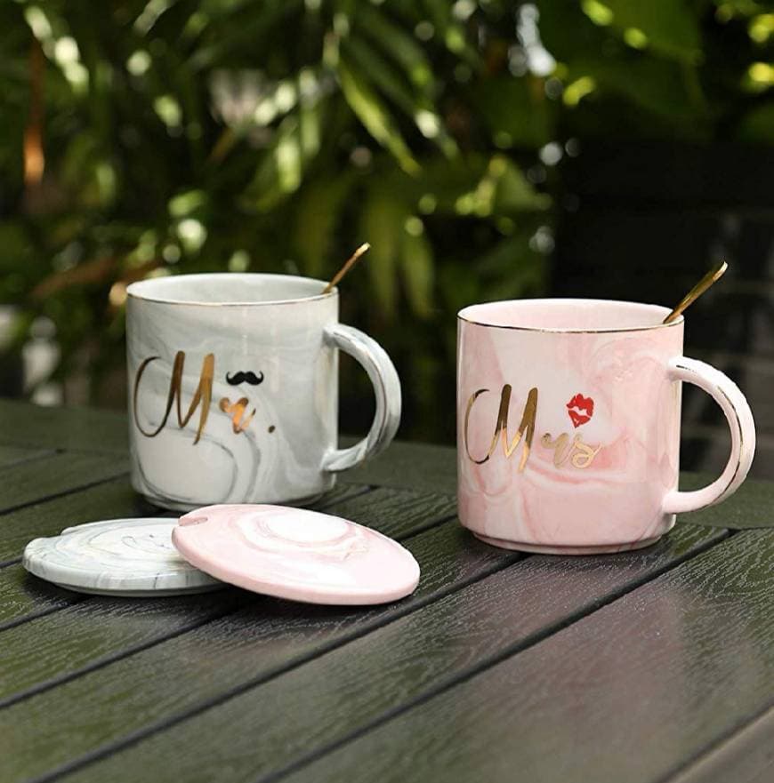 Elemento de la categoría hogar exreizst Tazas de café Mr and Mrs - Regalo de Boda para