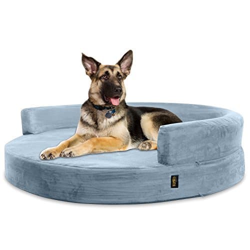 Lugar KOPEKS Sofa Redondo Cama Gris para Perro Perros Mascotas Extra Grande XL