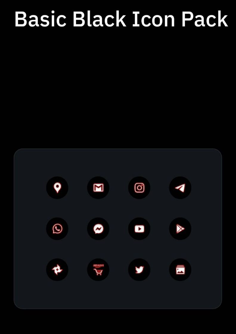 Moda Basic Black Icon Pack 