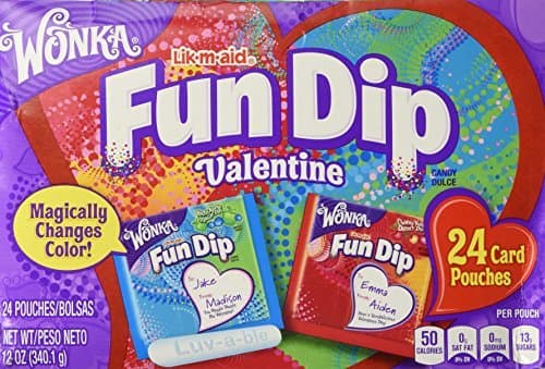 Place Wonka Fun Dip Valentine Card & Candy Kit