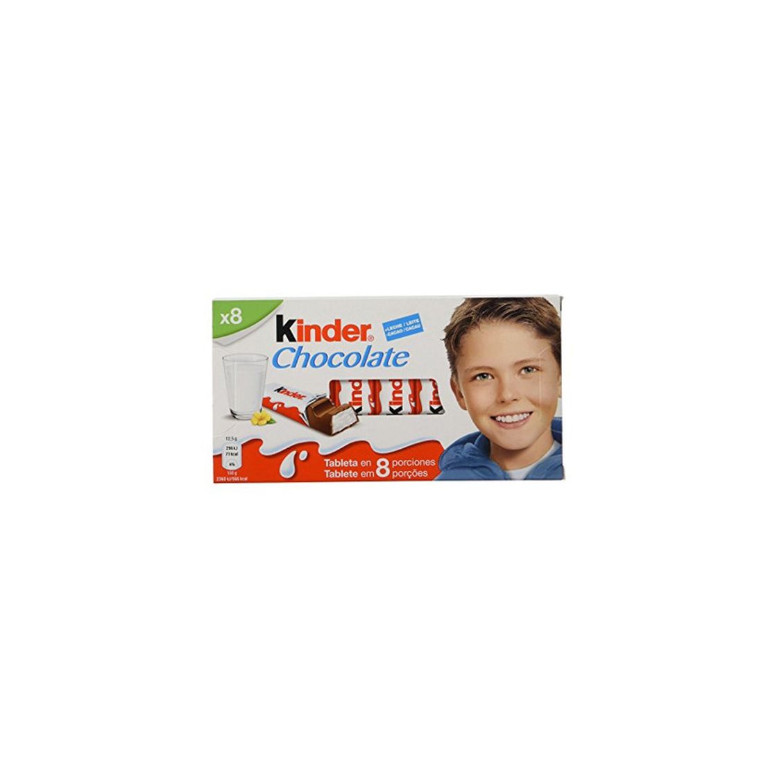 Product Kinder Chocolate Barritas de Chocolate con Leche - Pack de 8 x