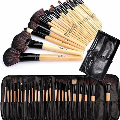 Beauty Brochas de Maquillaje,Cadrim 24pcs Maquillaje Profesional Pinceles Maquillaje de Ojos Rubor Contorno