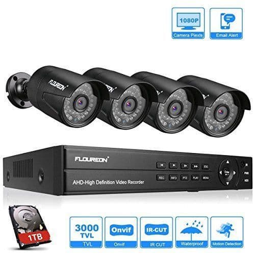 Lugar FLOUREON DVR Video Kit de vigilancia (8CH 1080N AHD DVR