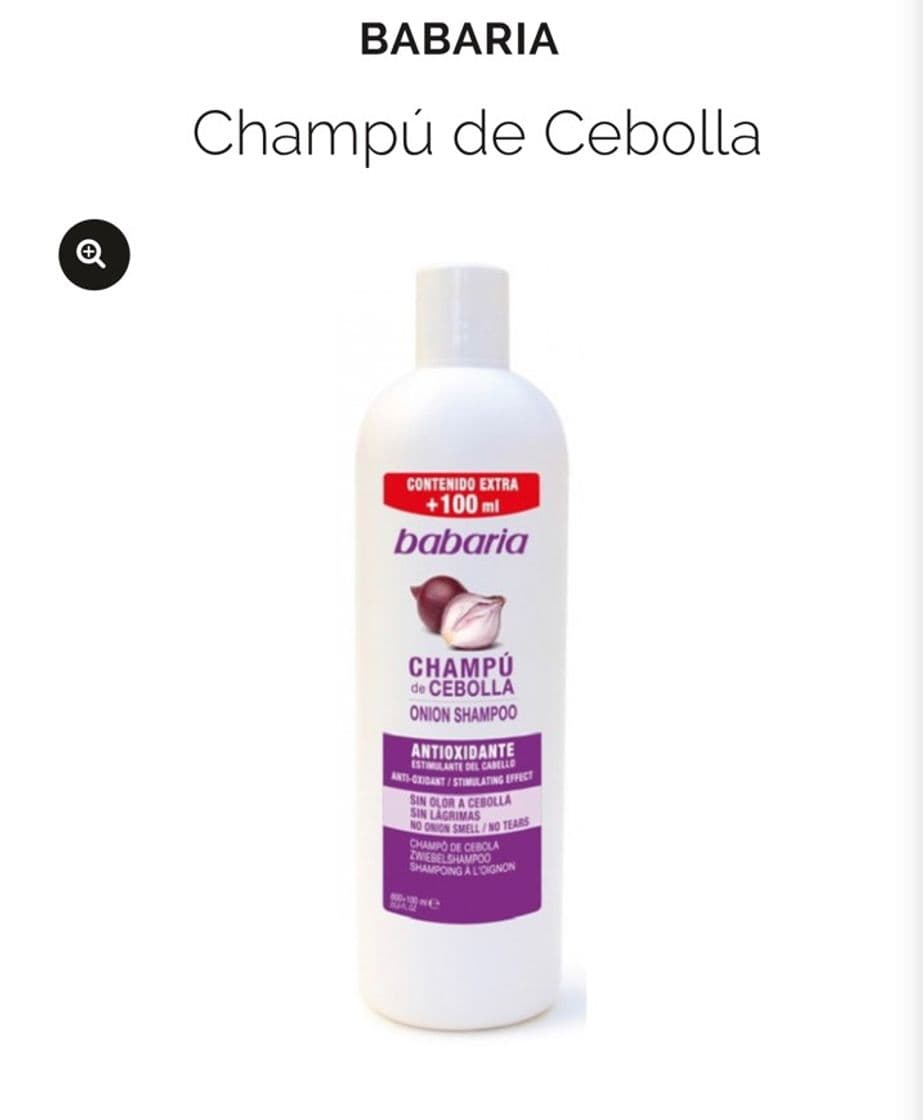 Moda Champú de Cebolla BABARIA 