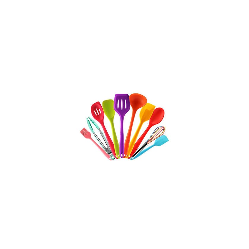 Elemento de la categoría hogar Set utensilios de cocina silicona de colores con Espátula