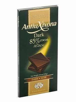 Producto Pack 4 Tabletas Chocolate de 120g marca Antiu Xixona. Chocolate cacao 85%