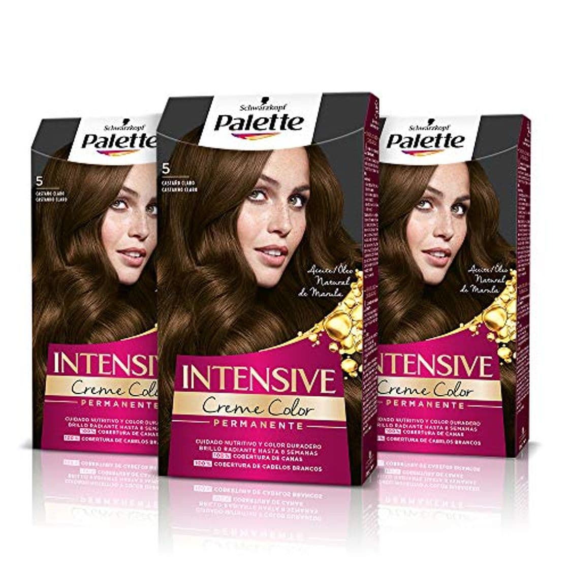 Product Palette Intense Cream Coloration Intensive Coloración del Cabello 5 Castaño Claro