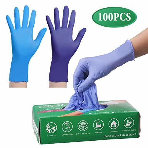 Producto gracosy Guantes Desechables 100 PCS Guantes de Nitrilo sin Polvo Aséptico –