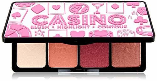 Belleza W7 Casino Blush/relieve y paleta de contorno de cara