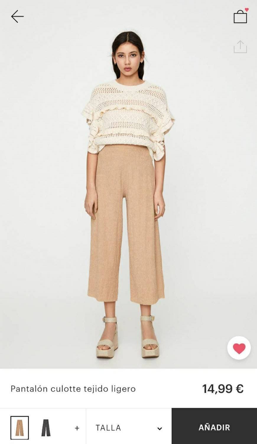 Moda Pantalón Culotte Pull and Bear