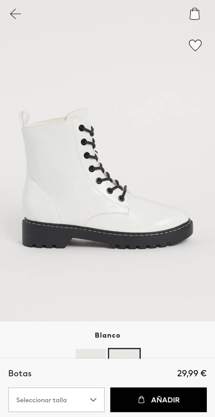 Moda Botas color blanco H&M