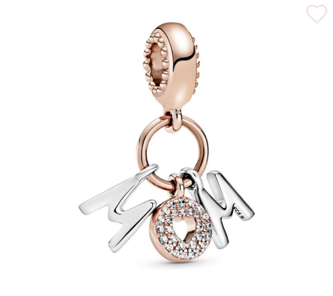 Moda Charm colgante en plata de ley y Pandora Rose Mom