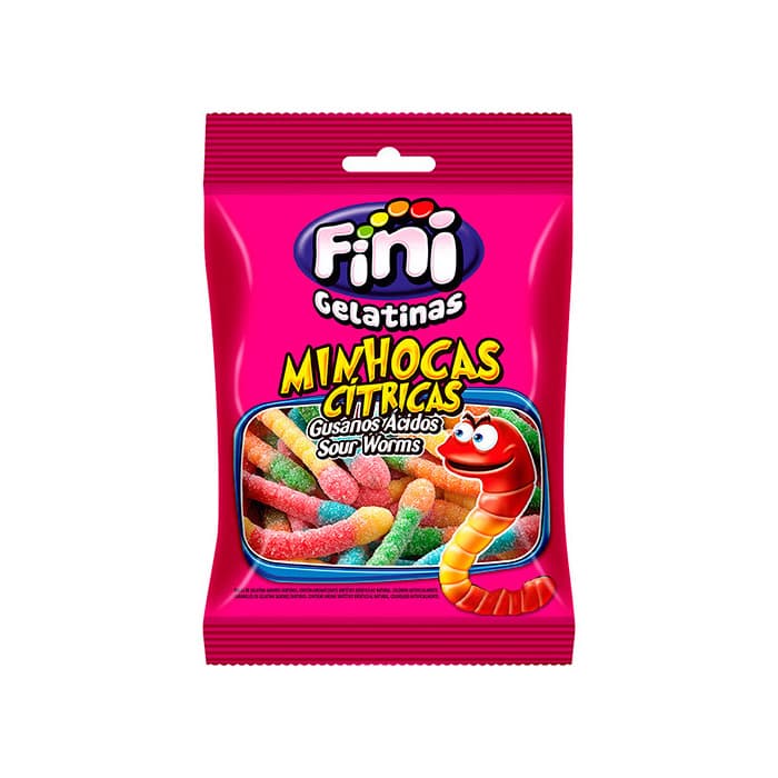 Producto Bala de Gelatina Minhocas Cítrica 100g