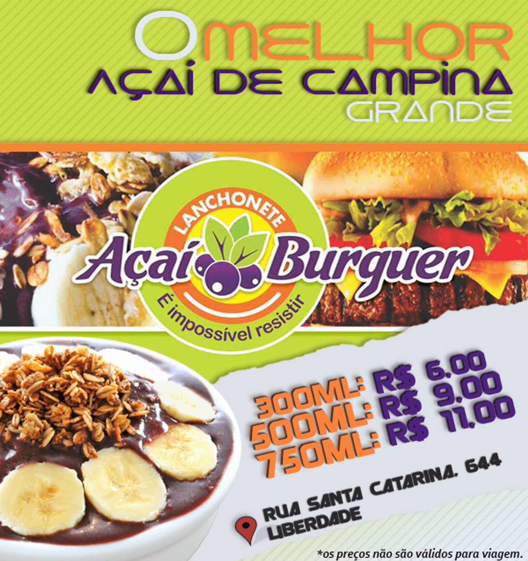 Restaurantes Açaí Burguer