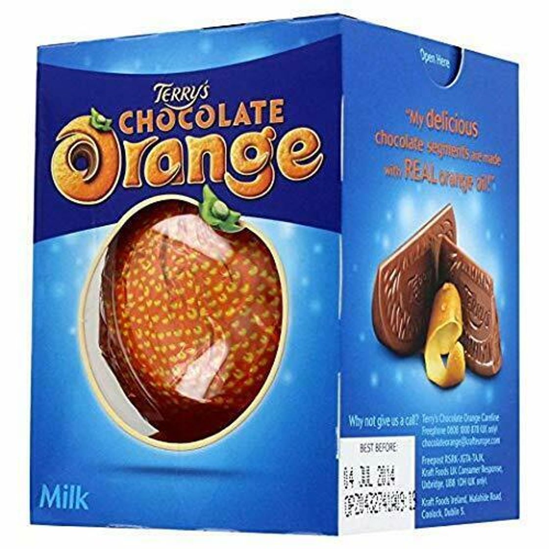 Moda Chocolate Terry Caixa de Chocolate com Leite Laranja 157G