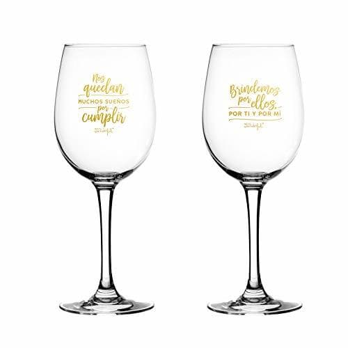 Elemento de la categoría hogar Mr. Wonderful Set de 2 Copas de Vino para Novios