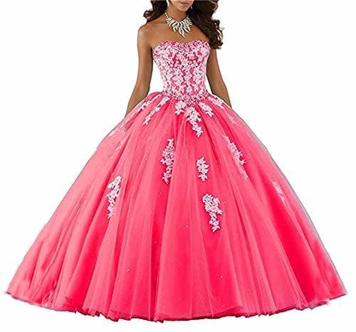 Fashion XUYUDITA Mujeres Lace piso de longitud vestido de baile Quinceanera vestido vestido