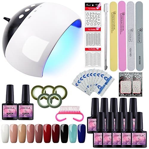 Product Saint-Acior 24W UV/LED Lámpara de Uñas Secador de Uñas 10pcs Esmaltes Semipermanentes