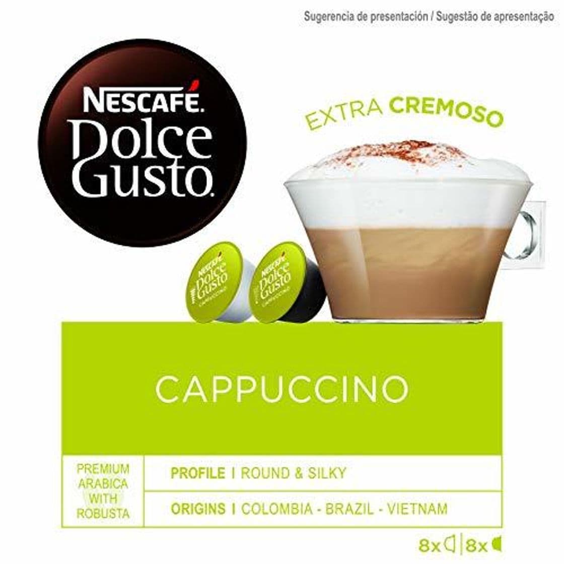 Producto NESCAFÉ Dolce Gusto Café Cappuccino, Pack de 3 x 16 Cápsulas -