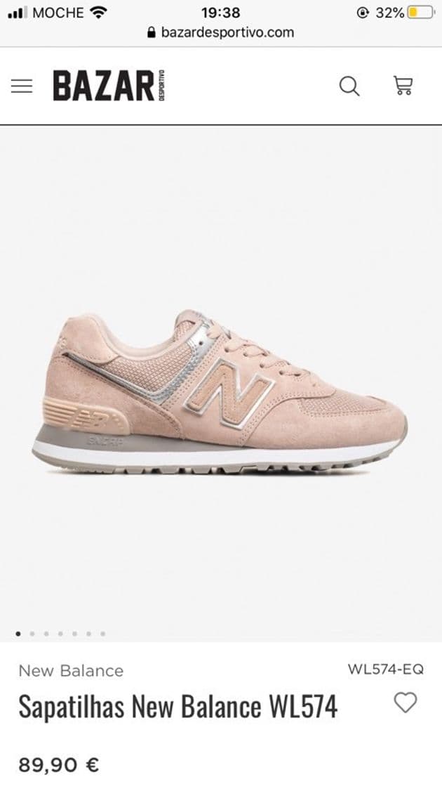 Moda New balance rosa bebé