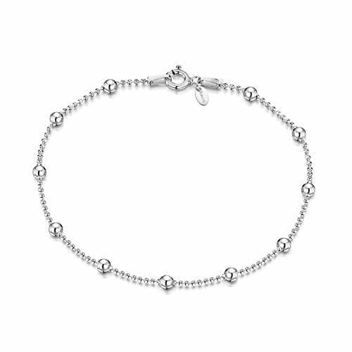 Moda Amberta® Joyería - Pulsera - Fina Plata De Ley 925 - Cadena