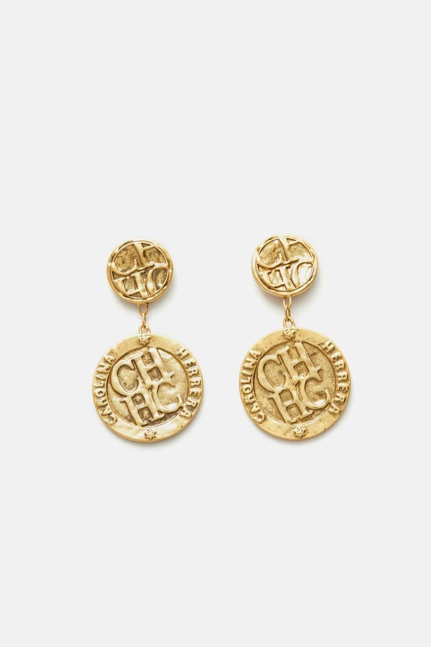 Producto Carolina Herrera COINS DROP EARRINGS acessórios brincos 

