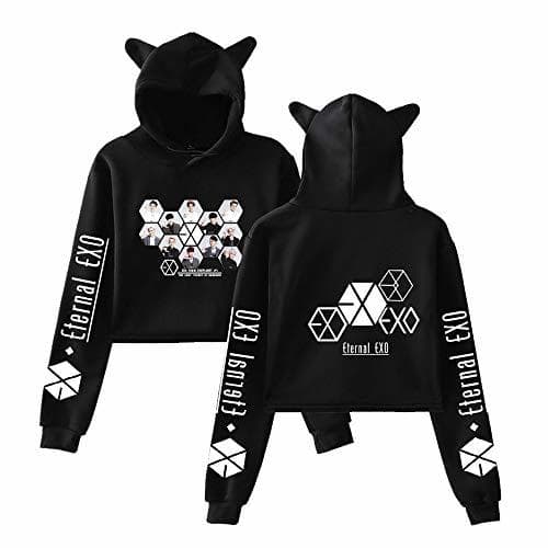 Lugar Exo Sudaderas con Capucha de Manga Larga de otoño Invierno KPOP Cat