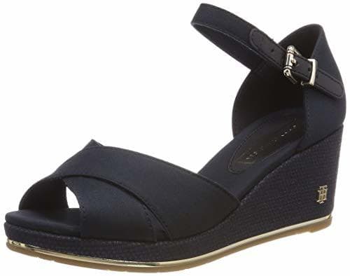 Product Tommy Hilfiger Feminine Mid Wedge Sandal Basic, Sandalias con Plataforma para Mujer,