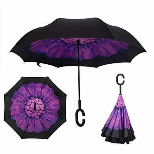 Place Hydz Inverted Umbrella Double Layer Sun Umbrella Women Rain Reverse Umbrellas Male