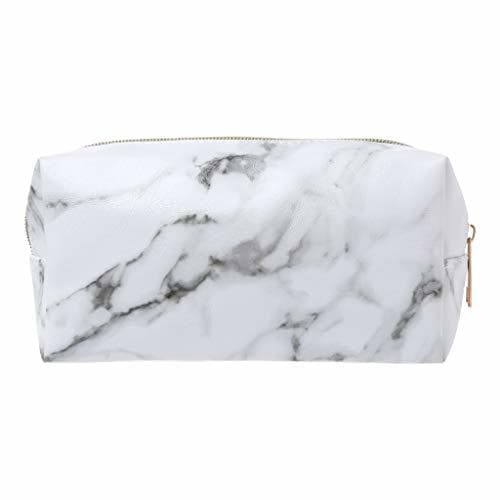 Place fxco Large cute Pencil Case Pen Box Zipper Bags Marble Makeup Storage