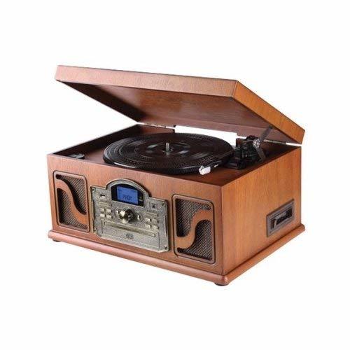 Electrónica Lauson Tocadiscos Bluetooth de Madera, Función Encoding, CD, Cassete, Radio, USB, mp3,