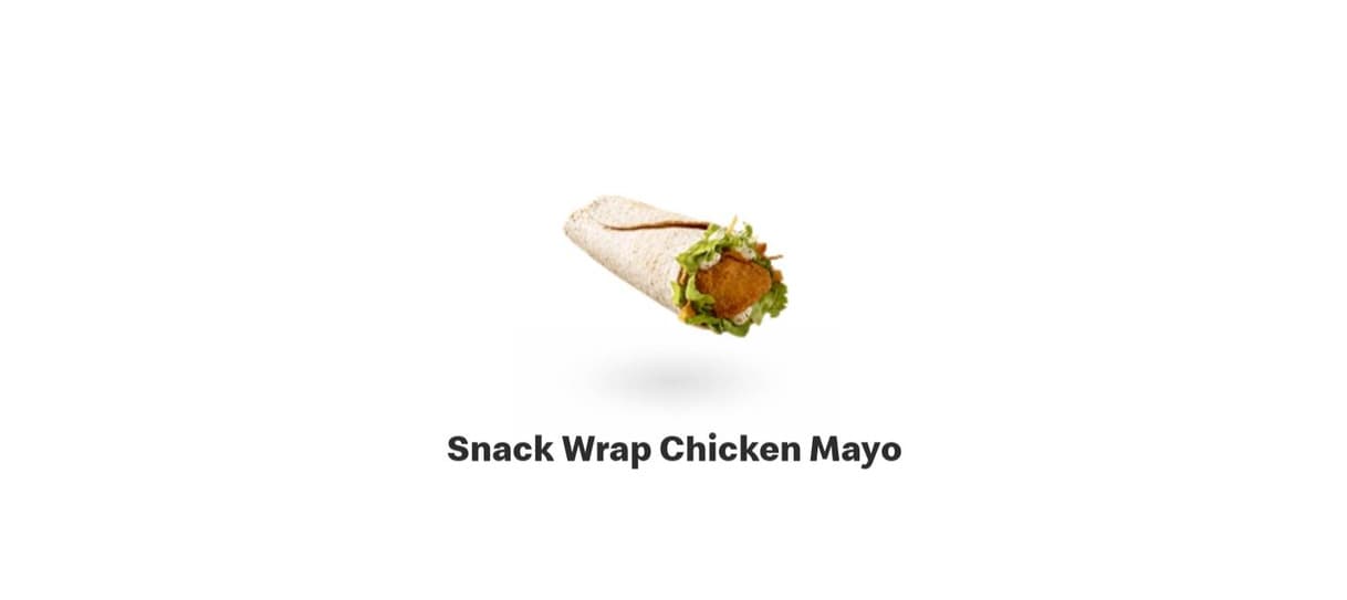 Product Snack wrap chicken mayo