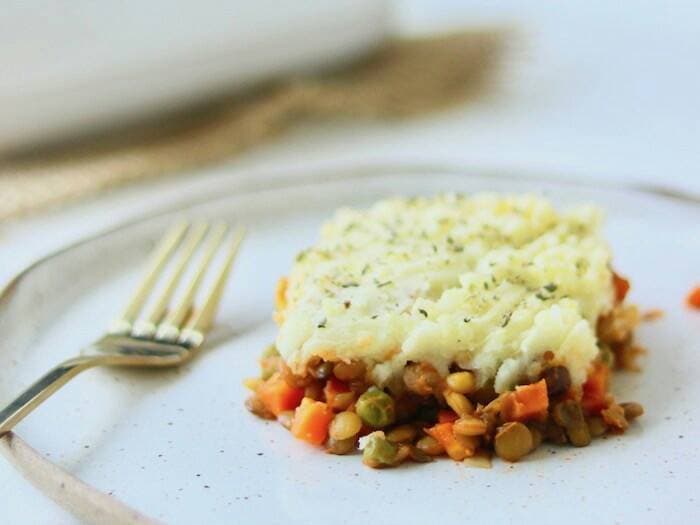 Moda escondidinho vegano de lentilha e legumes