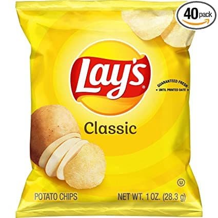 Moda Lay's Classic Potato Chips, 1 oz (Pack of 40): Amazon.com: Grocery ...