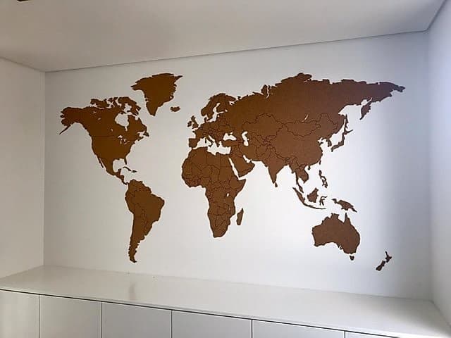 Fashion Mapa mundo em cortiça | Cork Word Map 