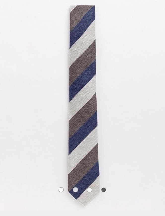 Fashion Moss London tie in blue and grey stripe | ASOS