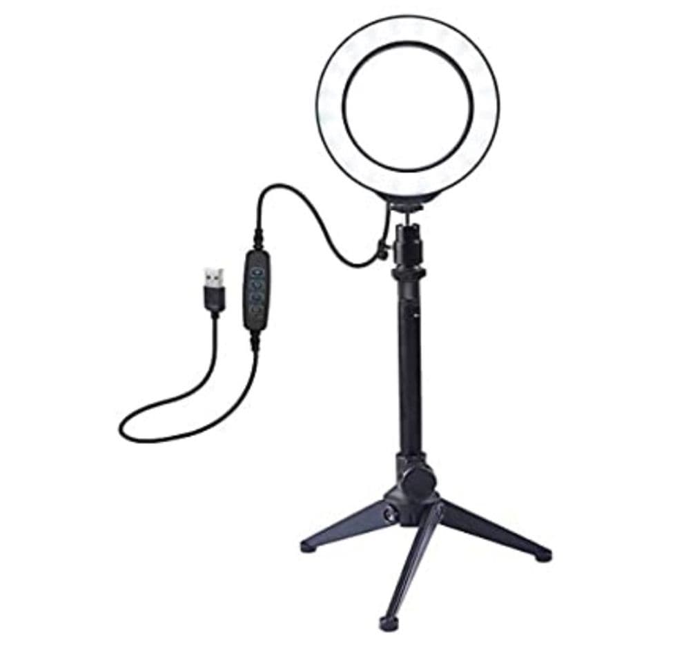 Fashion LED Ring Light with Tripod Stand, 3 Modes Dimmable 