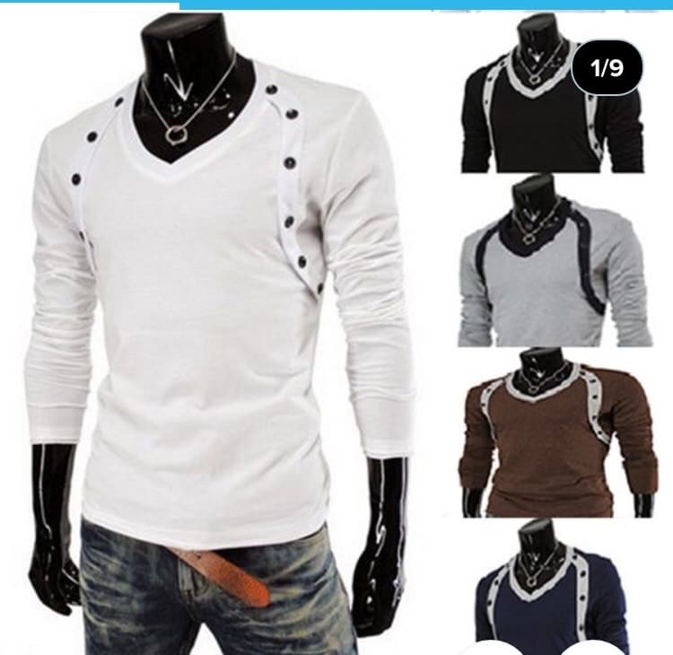 Fashion Men's Fashion Sport Sweatershirt Double Breasted Curved Desi