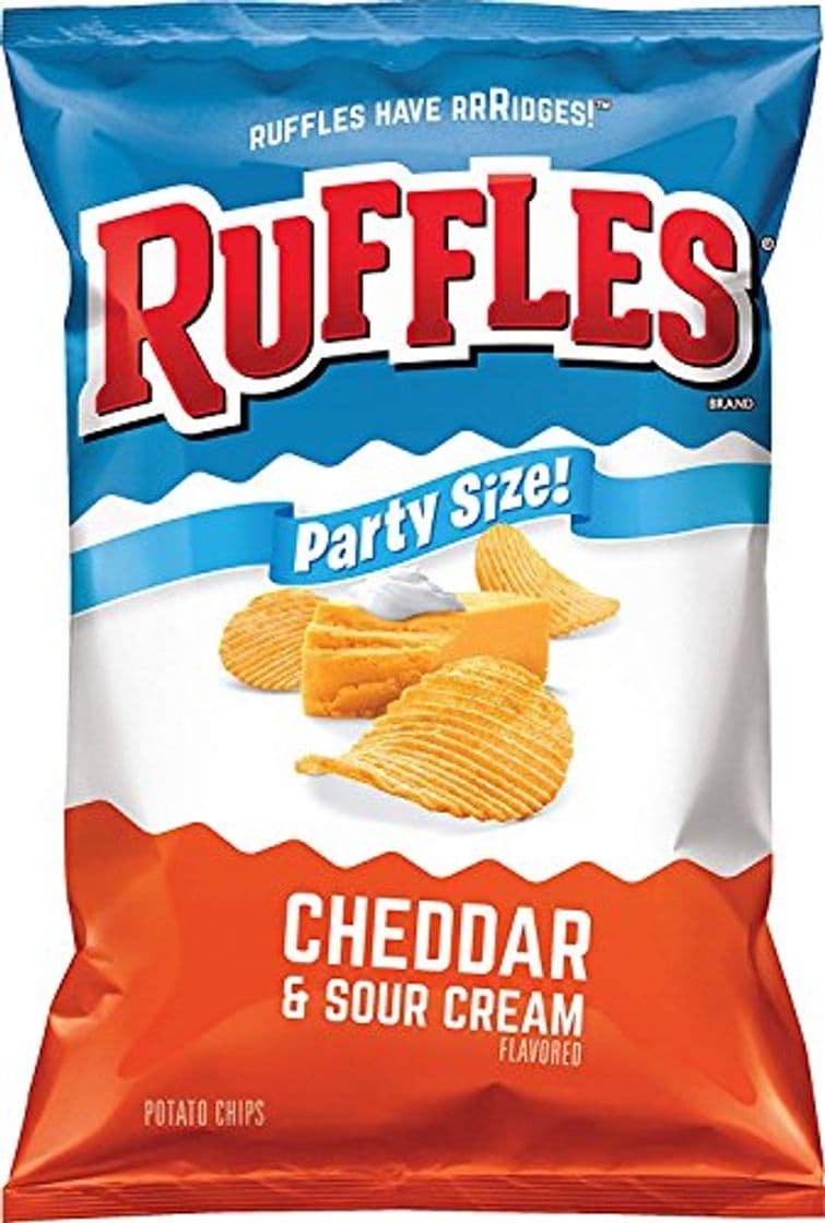 Lugar Ruffles Cheddar & Sour Cream Patatas fritas, tamaño de fiesta