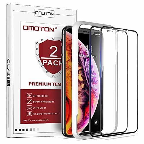 Lugar OMOTON Protector Pantalla iPhone 11/XR Cristal Templado iPhone 11/XR