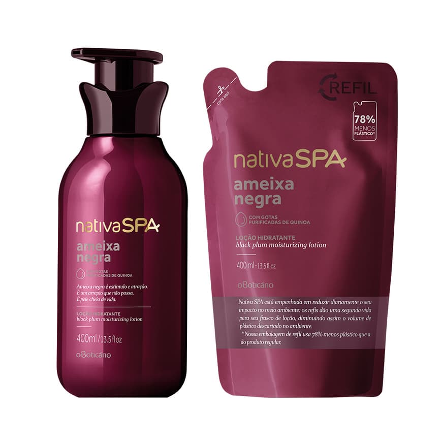 Moda Nativa SPA Loção Hidratante Desodorante Corporal Ameixa Negra ...